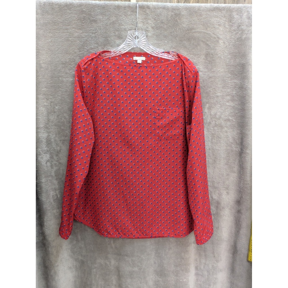 Women's Blouse Large Red Polka Dot‎ Business Office Casual